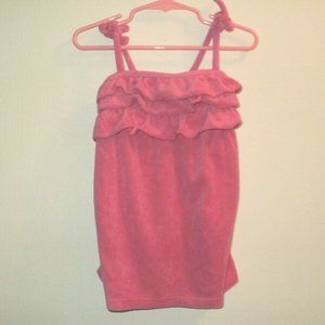 NEW Blue Caribbean Infant Girl's 12 Month Beach Cover-Up Pink Terry Cloth